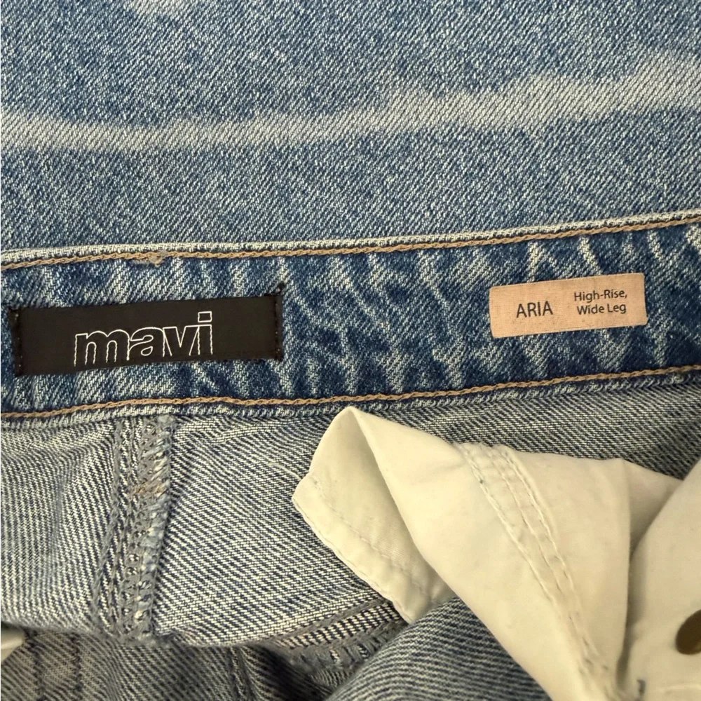 Mavi Jeans Aria High Rise Wide Leg Distressed Hem Womens Size 24 - Picture 10 of 12